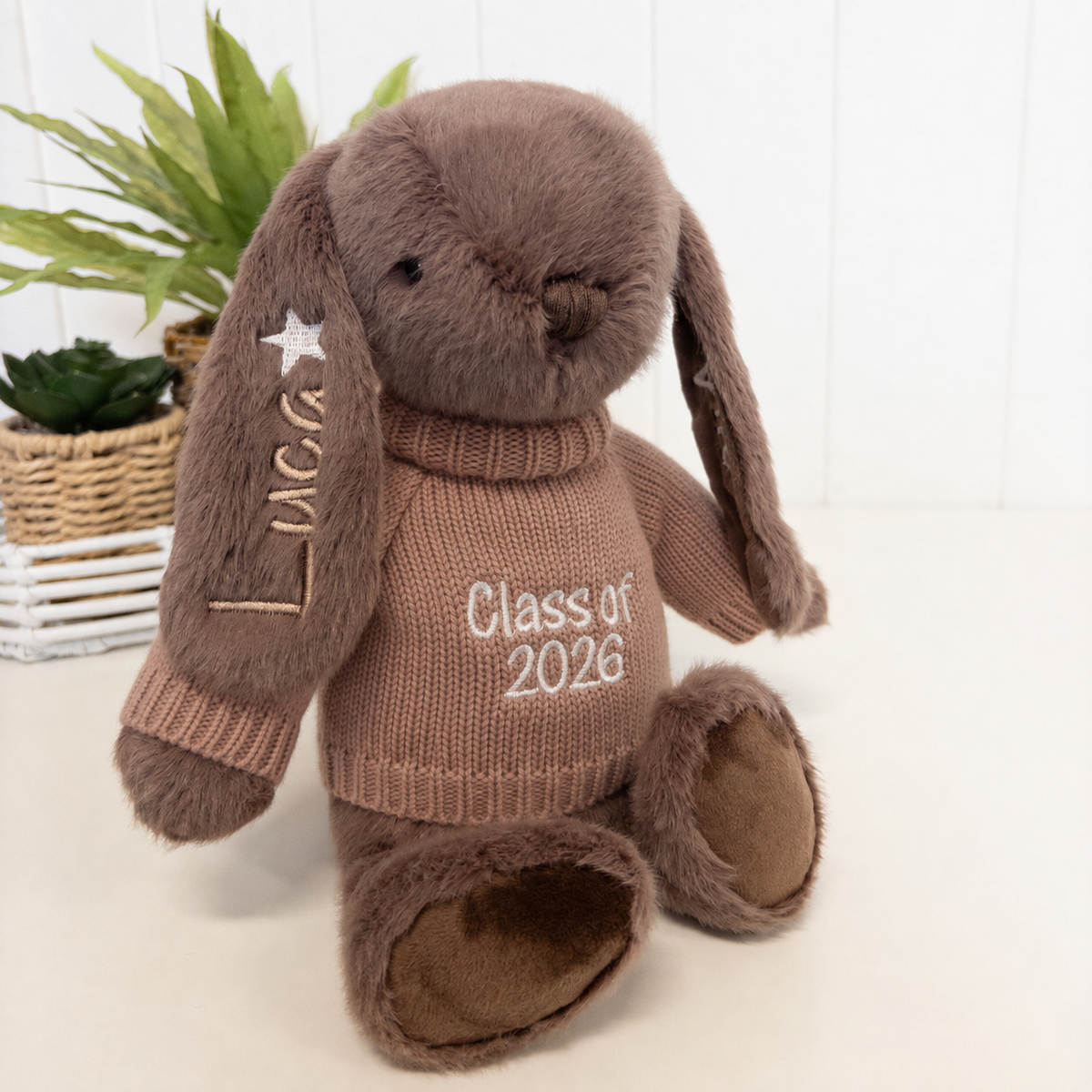 Personalised Graduation Bunny & Jumper - Spice