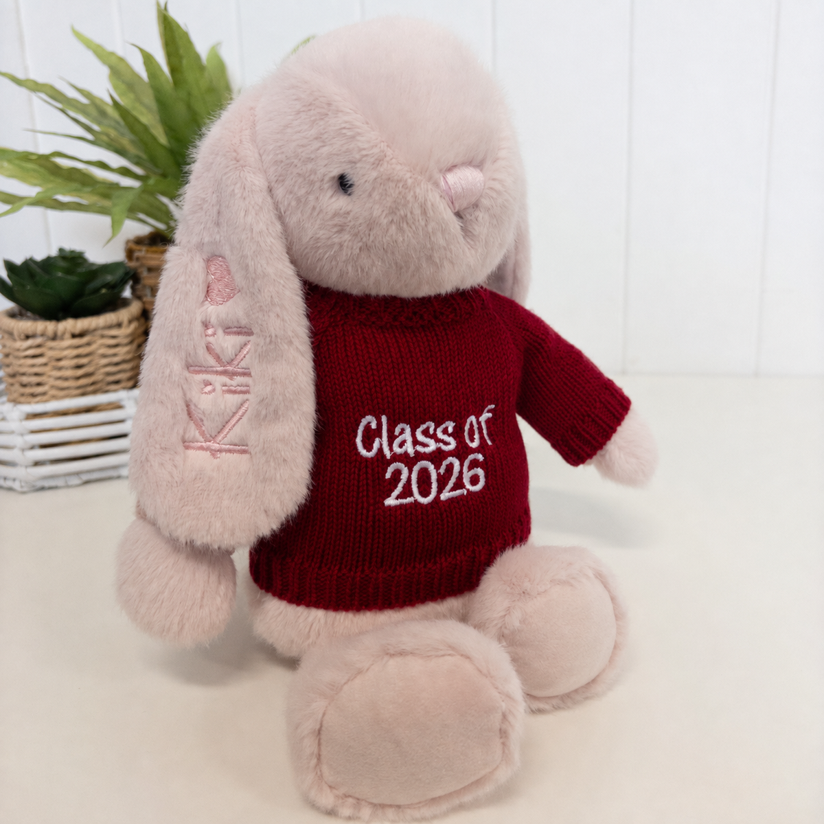 Personalised Graduation Bunny & Jumper - Blossom