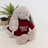 Personalised Graduation Bunny & Jumper - Beige OS