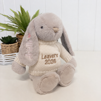 Personalised Graduation Bunny & Jumper - Beige OS