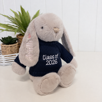 Personalised Graduation Bunny & Jumper - Beige OS