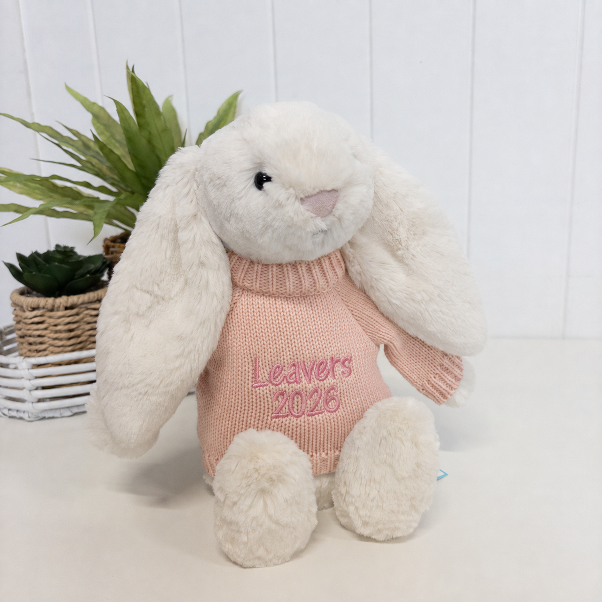 Personalised Graduation Bunny & Jumper - Cream Jellycat