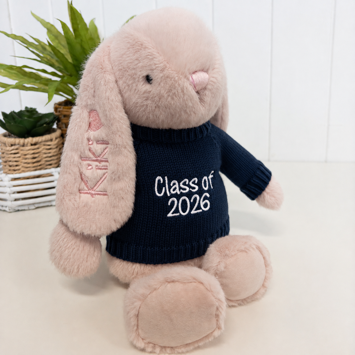 Personalised Graduation Bunny & Jumper - Blossom