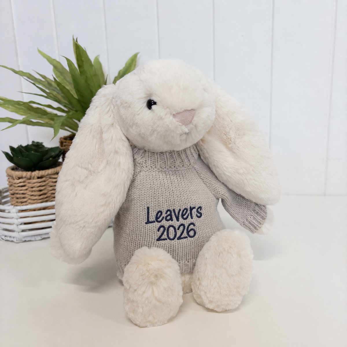 Personalised Graduation Bunny & Jumper - Cream Jellycat