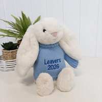 Personalised Graduation Bunny & Jumper - Cream Jellycat