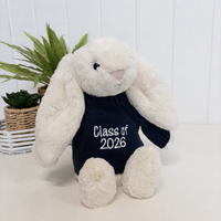 Personalised Graduation Bunny & Jumper - Cream Jellycat