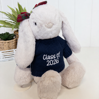 Personalised Graduation Bunny & Jumper - Bow Bunny