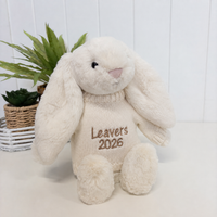 Personalised Graduation Bunny & Jumper - Cream Jellycat