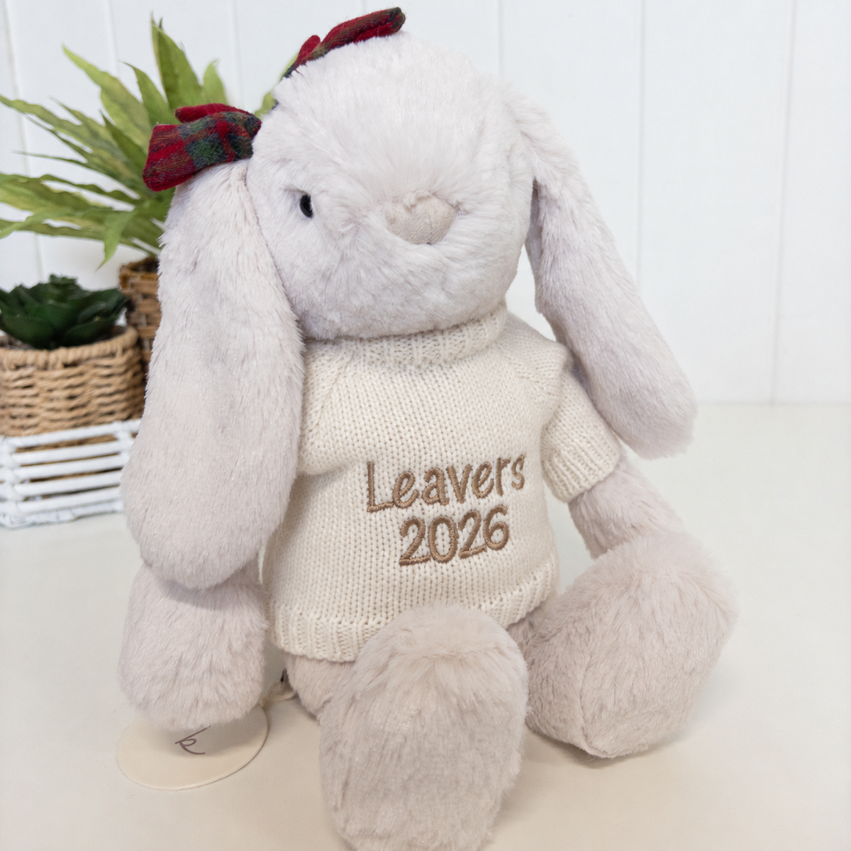 Personalised Graduation Bunny & Jumper - Bow Bunny