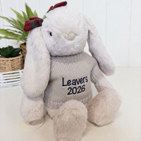 Personalised Graduation Bunny & Jumper - Bow Bunny