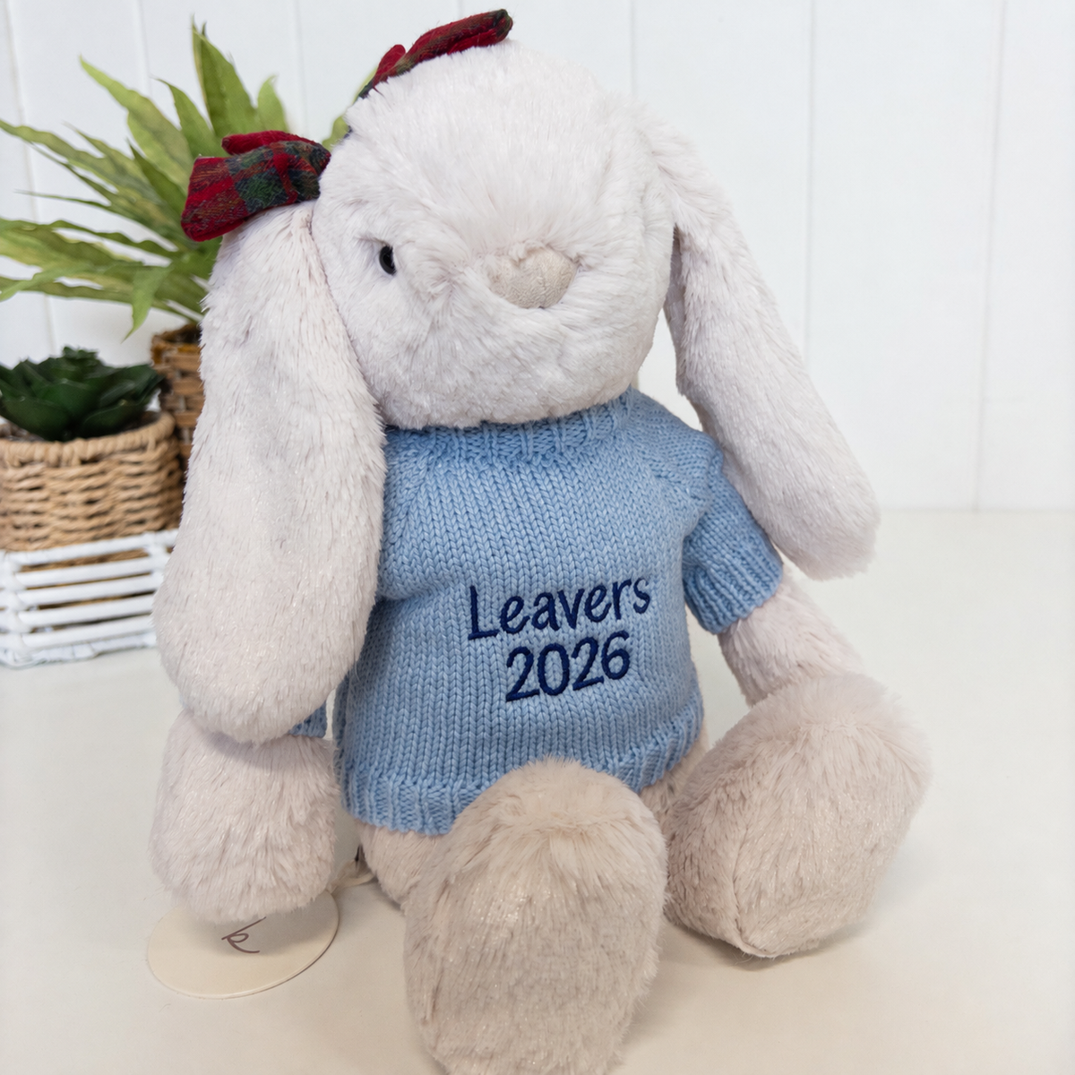 Personalised Graduation Bunny & Jumper - Bow Bunny