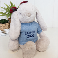 Personalised Graduation Bunny & Jumper - Bow Bunny