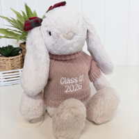 Personalised Graduation Bunny & Jumper - Bow Bunny
