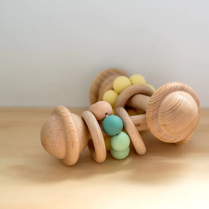 OB Designs | Eco Friendly Wooden Rattle Toy | Rainbow