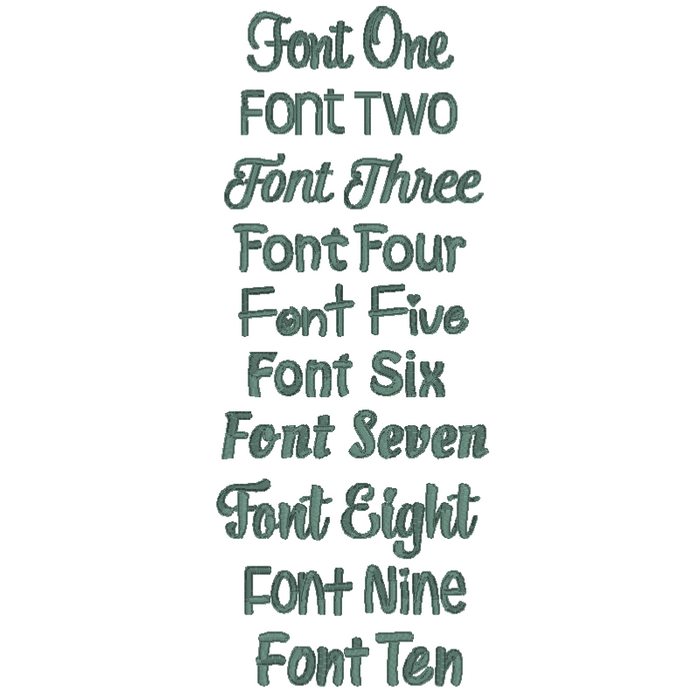 Choice of Other Fonts (Name or initals)