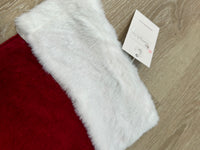 Personalised Christmas Santa Stocking - Red with Fur Trim