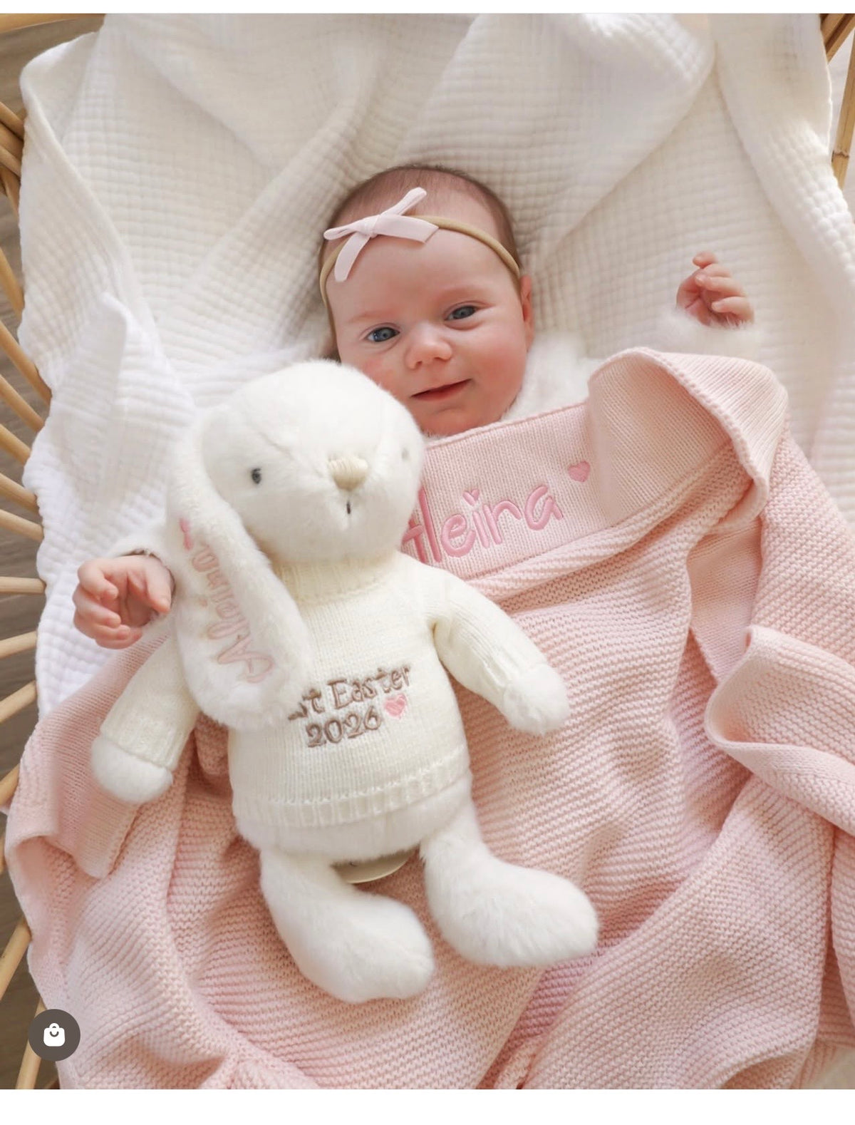 Personalised Snuggle Bunnies - Marshmallow 30cm