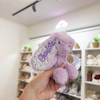 Personalised Tiny Blossom Bunnies 17cm - Purple