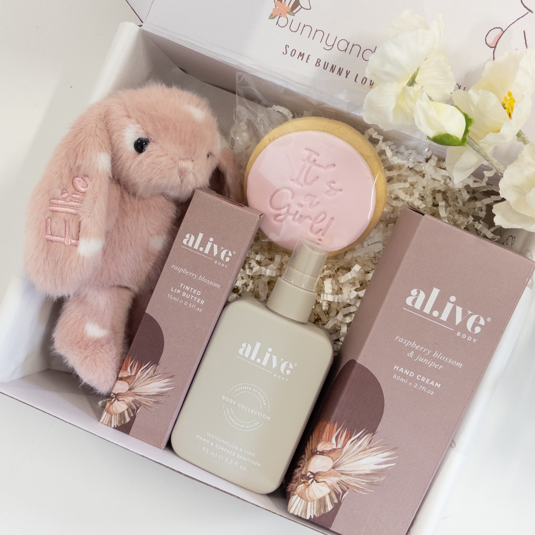 Personalised Mum & Bub Gift Hamper - Little Love Snuggle Bunny