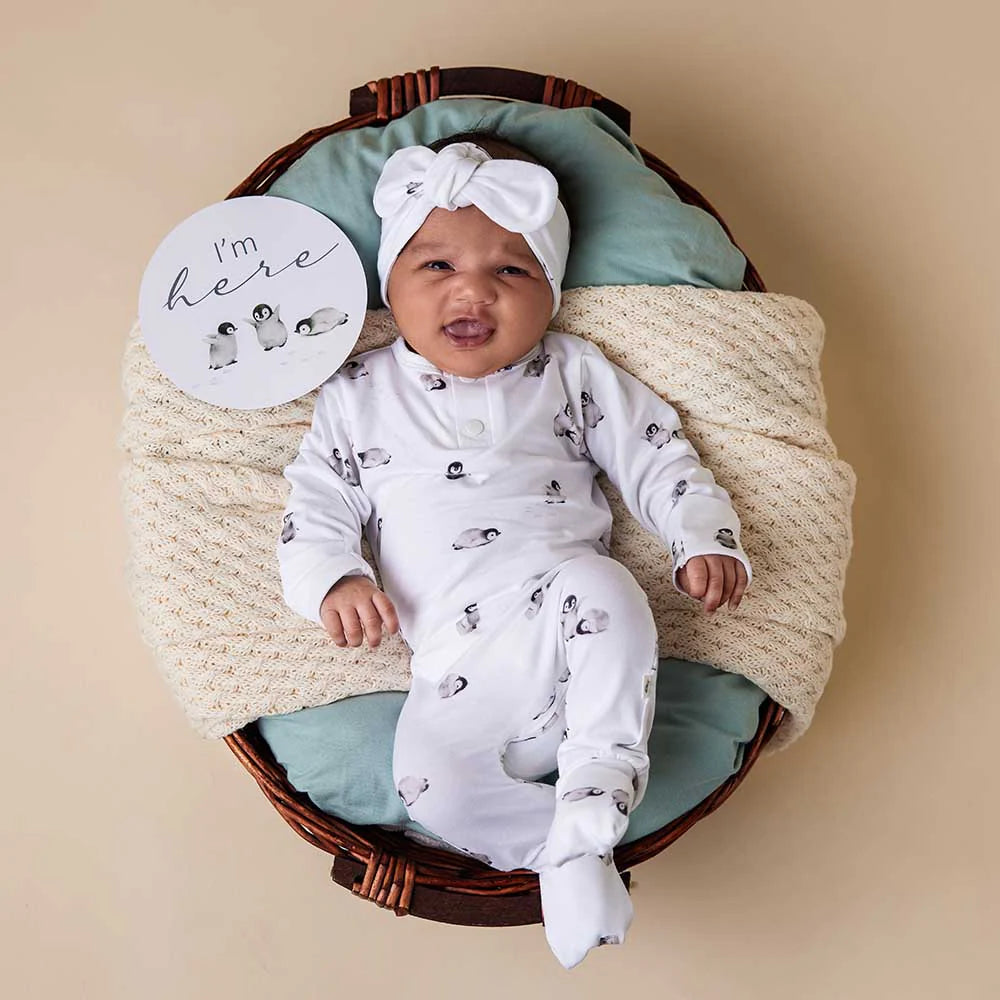 Snuggle Hunny Organic Growsuit | Penguin