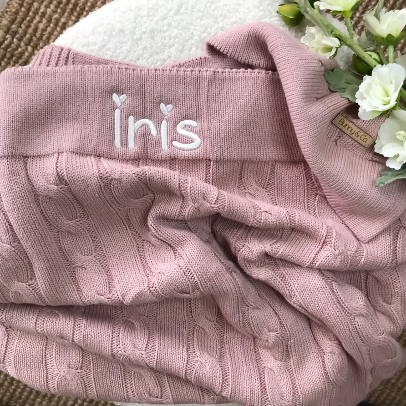 Mauve baby deals blanket