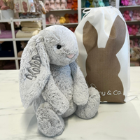 Personalised Medium Jellycat Bunny - Silver