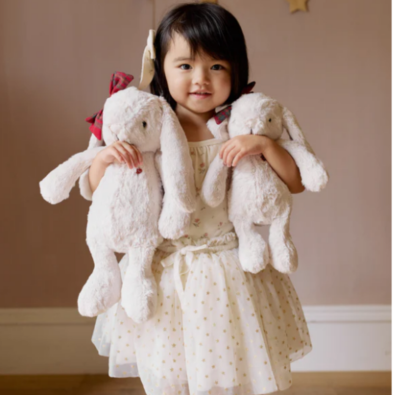 Jamie Kay Snuggle Bunnies - Penelope Red Bow 30cm