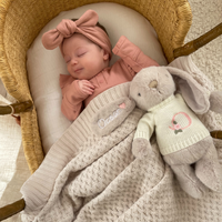 Personalised Snuggle Bunny & Blanket Gift Hamper - Beige
