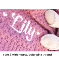 Snuggle Hunny - Personalised Knit Blanket | Mauve