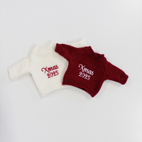 Personalised Christmas Bunny Jumpers - Red & Cream (MEDIUM)