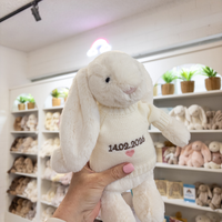 Valentines Day Gift - Personalised Bunny Jumper - Cream (Fits MEDIUM size Jellycat Bunny)