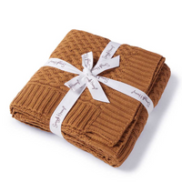 Snuggle Hunny - Personalised Blanket | Bronze Diamond Knit