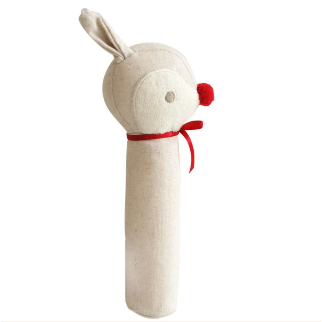 Alimrose Rudolph Squeaker - Linen Red