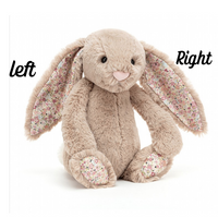Personalised Birth Announcement Hamper - Bea Beige Blossom Jellycat Bunny