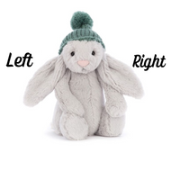 Personalised Birth Announcement Set - Silver Toasty Jellycat Bunny & Olive Blanket