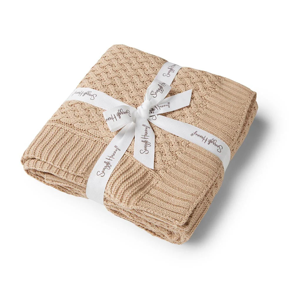 Snuggle Hunny - Personalised Knit Blanket | Hazelnut