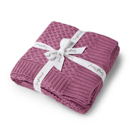 Snuggle Hunny - Personalised Knit Blanket | Mauve