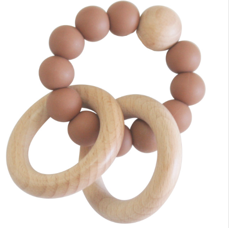 Alimrose | Beechwood Teether Ring Set - Cinnamon