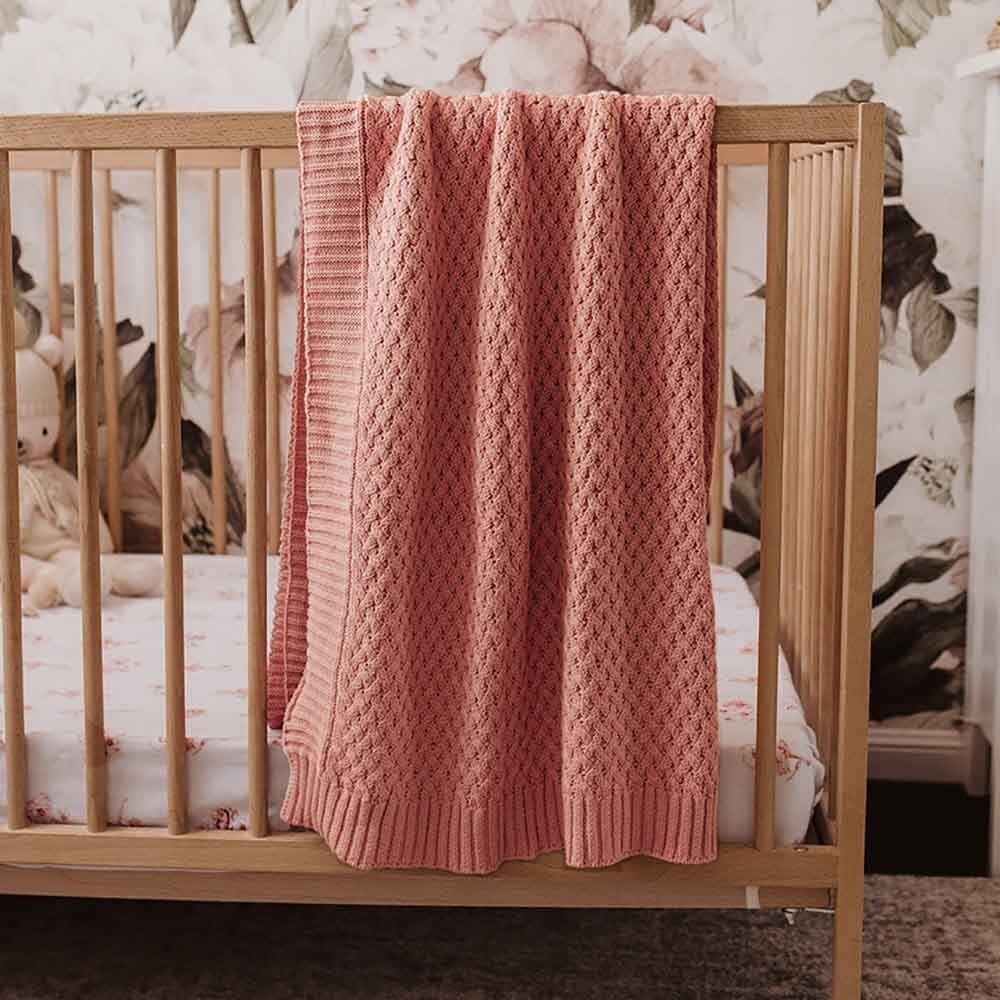 Snuggle Hunny - Personalised Knit Blanket | Rosa