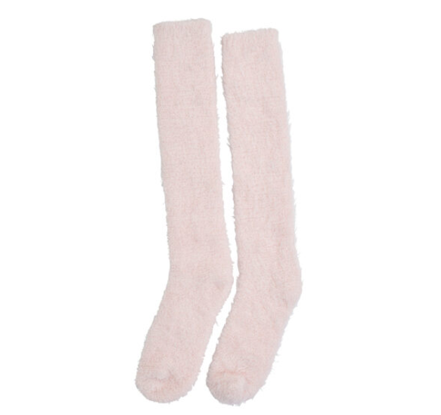Annabel Trends Fuzzy Bed Socks - Petal Pink