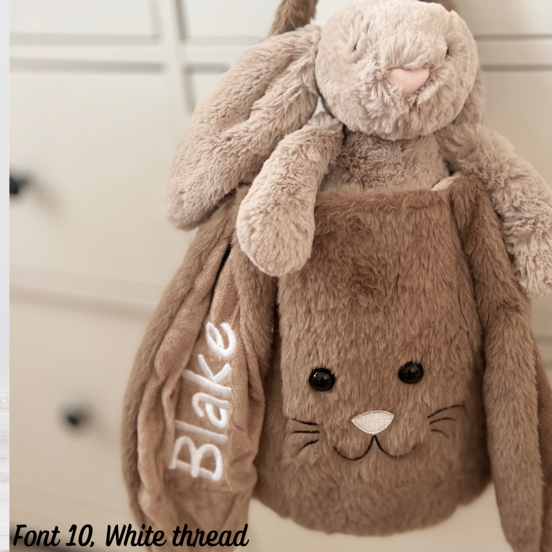 Personalised Easter Bunny Basket - Brown