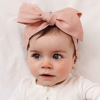 Snuggle Hunny Pre-tied Linen Bow | Rust