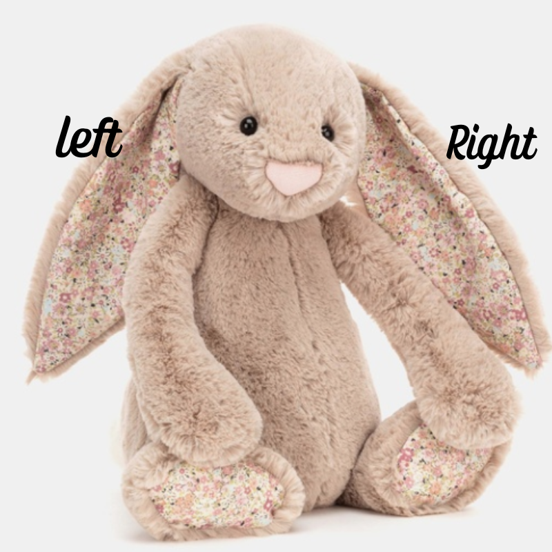 Personalised Jellycat Bunny Bea Beige Blossom - Large | Bunny & Co