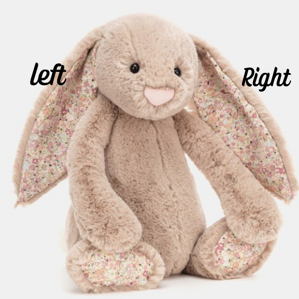 Personalised Jellycat Bunny - Bea Beige Blossom (LARGE)