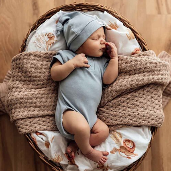 Snuggle Hunny Ribbed Organic Knotted Beanie | Zen