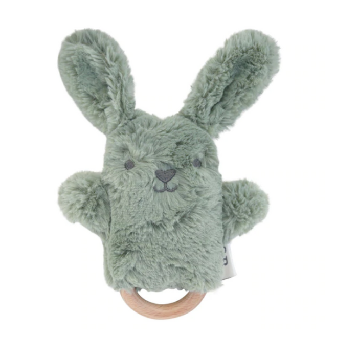 OB Designs | Beau Bunny Rattle - Sage