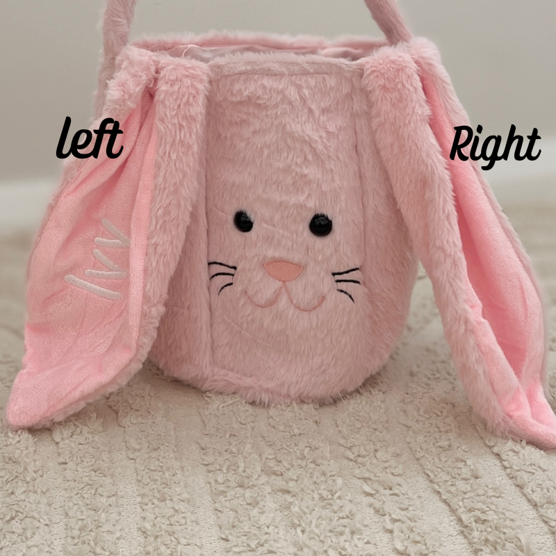 Personalised Easter Bunny Basket - Pink