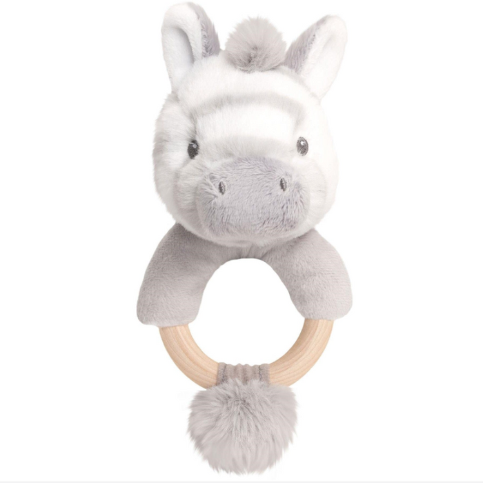 Keeleco Ring Rattle - Cuddle Zebra