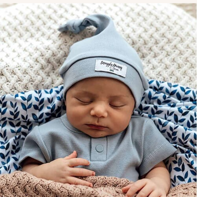 Snuggle Hunny Ribbed Organic Knotted Beanie | Zen