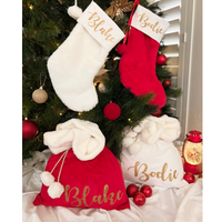 Personalised Christmas Santa Stocking - Red (AVAILABLE 1 NOV 24)